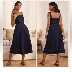 Boden Virginie Demin A Line Dress